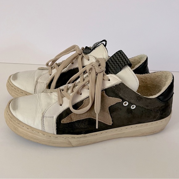 L’idea by Lori Distressed Star Leather Sneakers Size 39 (8). - Picture 2 of 10